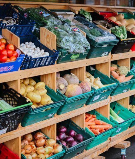 Autumn fruits and vegetables