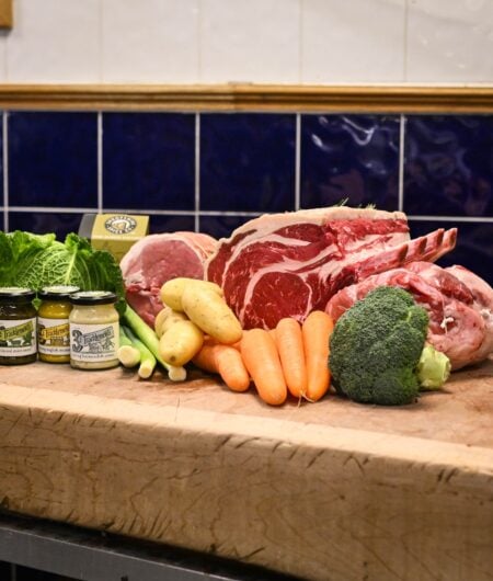 Spring meat and produce