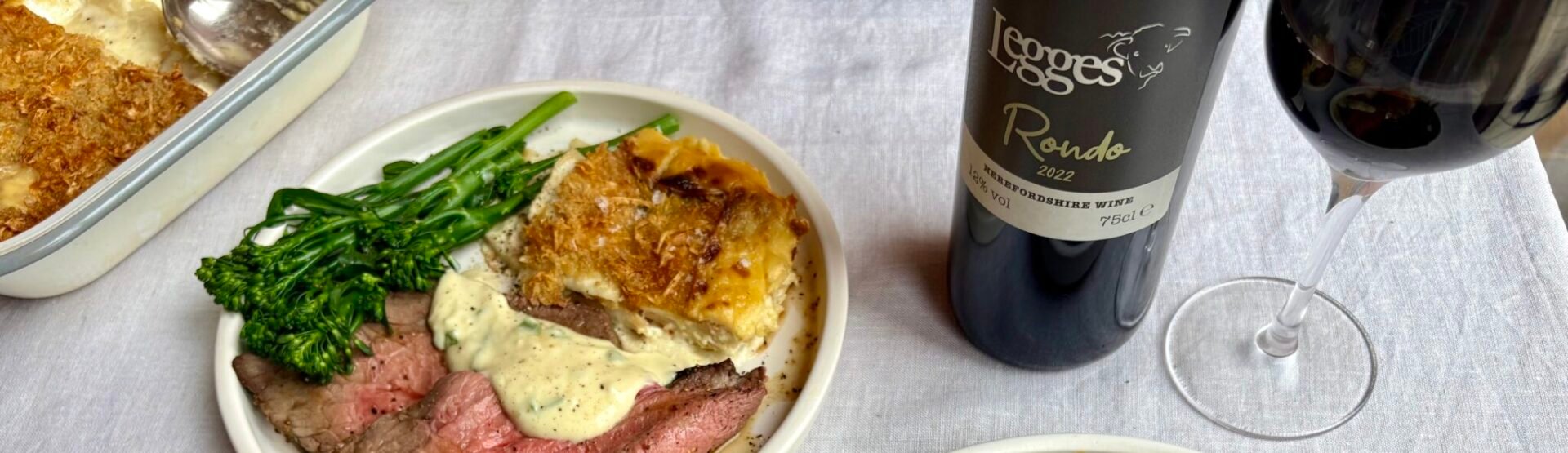 Mustard crusted beef topside with horseradish bearnaise and a celeriac dauphinoise